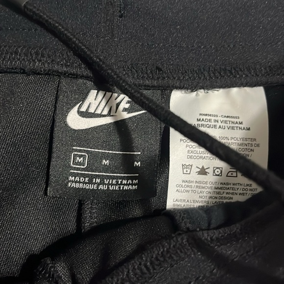Nike Black Athletic Pants with White Logo - Picture 2 of 3